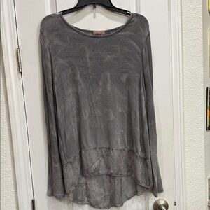 Chic Gray Women's Tunic Top